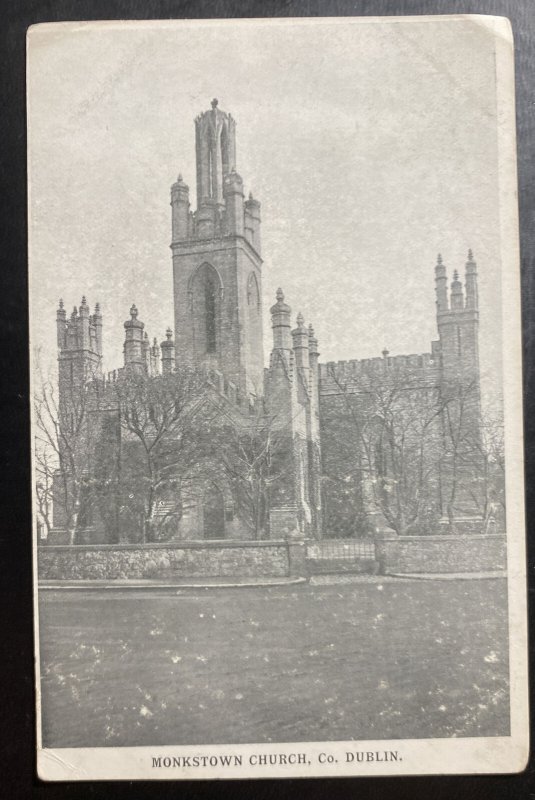 1910s Dublin England Real Picture Postcard Cover To Dalkey Monkstown Church 