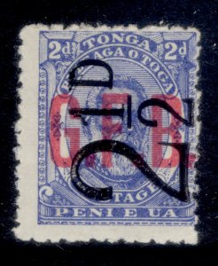 TONGA QV SG O7, 2½d on 2d ultramarine, M MINT. Cat £32.