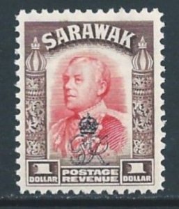 Sarawak #171 NH $1 Sir Charles Vyner Brooke Defin. Ovptd.