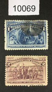 MOMEN: US STAMPS # 230-231 USED LOT # 10069