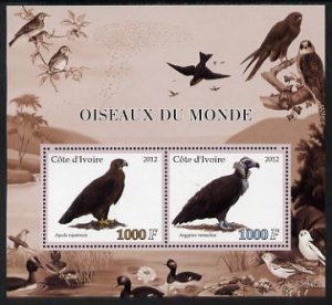 IVORY COAST - 2012 - Birds of the World #1 - Perf 2v Sheet - MNH - Private Issue