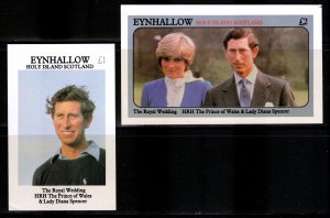 Eynhallow Holy Island (Scotland) 1981 DIANA & CHARLES ROYAL WEDDING 2 S/S MNH