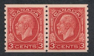 CANADA 207 MINT VF NH COIL PAIR KGV