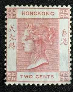 HONG KONG 1880 QV 2c Dull Rose MNG wmk CC SG#28 HK3766