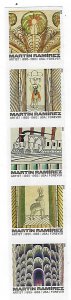 Modern Imperforate Stamps Catalog # 4968 72b Strip of 5 Art of Martin Ramirez