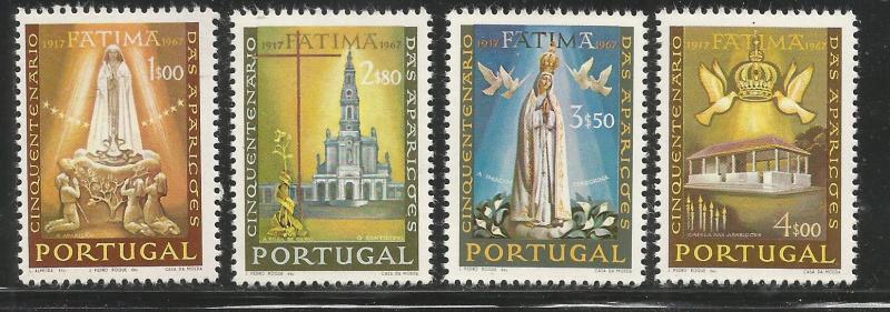 PORTUGAL 997-1000  MNH, 50TH ANNIV., APPARITION OF OUR LADY OF FATIMA, VIRG MAR