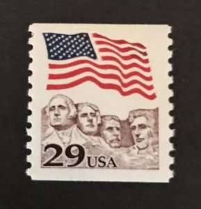 U.S. 1991 #2523, U.S. Flag & Mt. Rushmore, MNH.