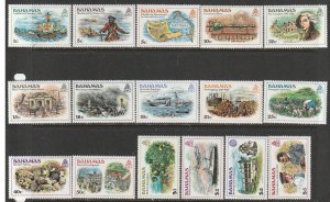 1980 Bahamas - Sc 464-79 - MNH VF - 16 single - Bahamas culture