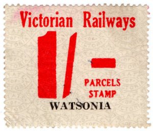 (I.B) Australia - Victoria Railways : Parcels Stamp 1/- (Watsonia)