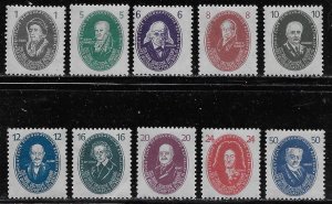Germany GDR Scott #'s 58 - 67 MNH