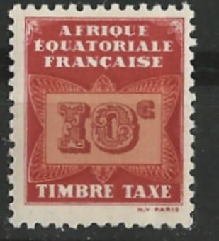 French Equatorial Africa # J2  Postage Due - Butterfly 10c (1) Unused VF