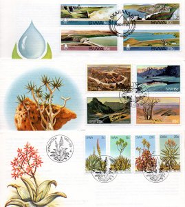 South West Africa. Different sets on FDC covers.