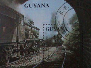 ​GUYANA-CLASSIC TRAIN  CTO S/S VF LAST ONE NH WITH FIRST DAY OF ISSUED