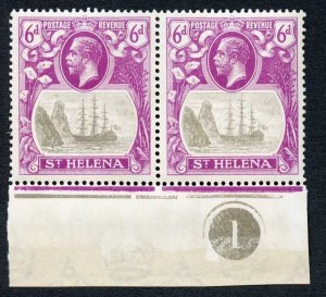 St Helena SG104c 6d Grey and Purple Cleft Rock M/M Cat 283++ pounds