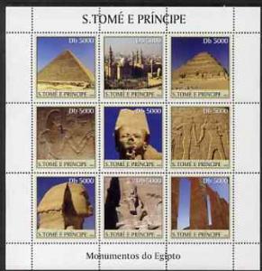 St Thomas & Prince Islands 2003 Monuments of Egypt #1...