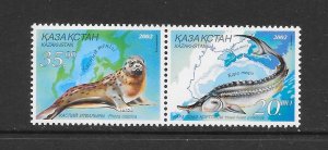 FISH - KAZAKHSTAN #386 PAIR MNH