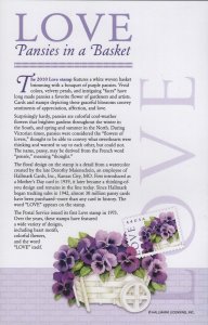USPS FDoI Ceremony Program FDC for the 2010 Pansies in a Basket Love Stamp