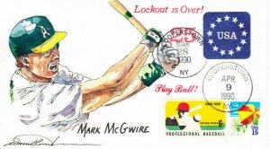 Wild Horse Hand Painted Mark McGwire Baseball Lockout #U611 #1391 #2443 1990