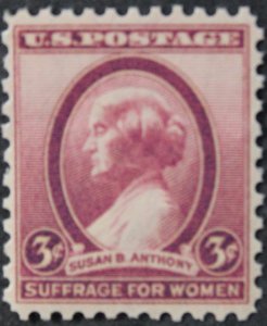 U.S.#784 Susan B. Anthony 3c Single, MNH.