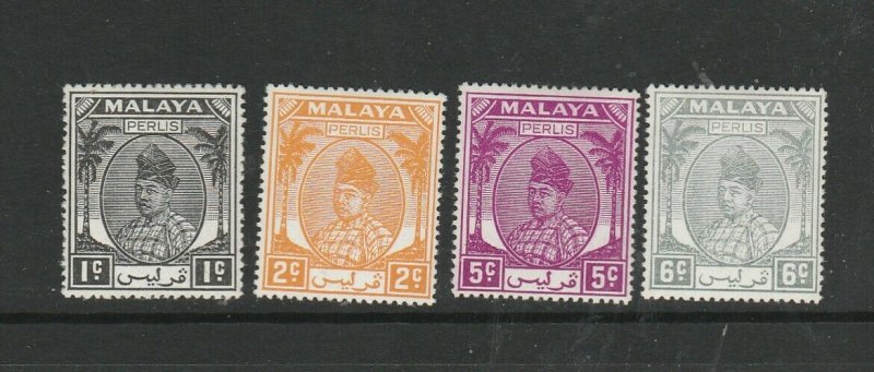 Malaya Perlis 1951/5 1c, 2c, 5c & 6c MM as shown SG 7/8 & 11/2