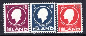 Iceland 335-337 MNH VF