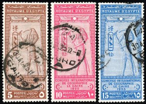 Egypt Stamps # 105-7 Used VF Scott Value $32.00