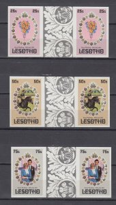 J45776 JL stamps 1981 lesotho imperf pairs mnh set #335-7