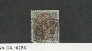 Danish West Indies, Postage Stamp, #10 Used, 1876, JFZ