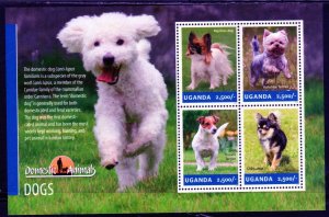 UGANDA #2135 2014 DOGS MINT VF NH O.G M/S4