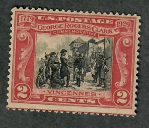 651 George Rogers Clark Mint Hinged single