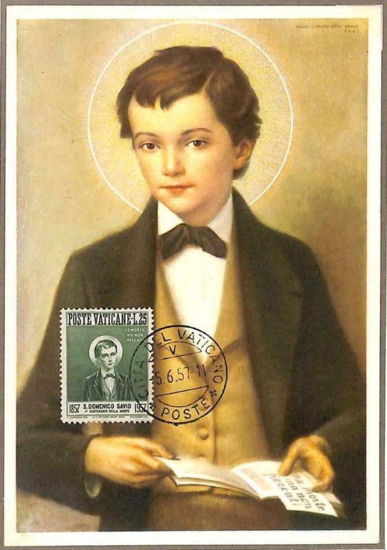 90088 -  VATICAN - MAXIMUM CARD - SAINT Domenico SAVIO  Religion  1957