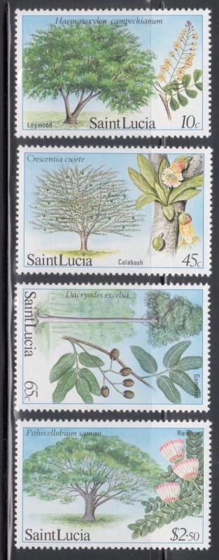 St Lucia 649-52 Trees Mint NH