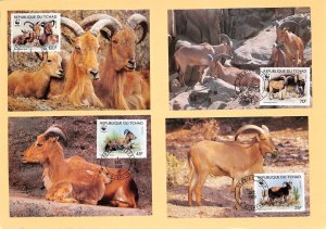 Chad Tchad WWF World Wild Fund for Nature maxicards Barbary sheep