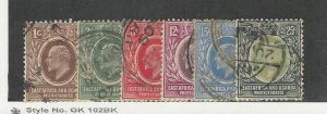 East Africa & Uganda, Postage Stamp, #31-33, 35-37 Used, 1907-08, JFZ