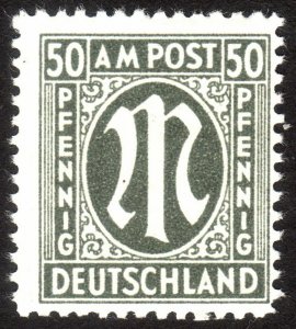 1945, Germany, American-British Occ. (Bizone) 50pfg, MNH, Sc 3N17