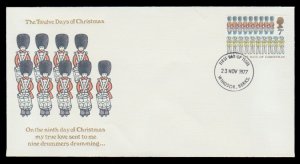 GREAT BRITAIN 1977 SCOTT # 824. THE TWELVE DAYS OF CHRISTMAS SERIES. # B