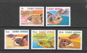 CAPE VERDE #569-73 TURTLES MH