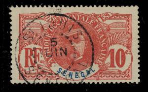 SÉNÉGAL - ca. 1912 - CACHET À DATE DE St-LOUIS SUR 10c FAIDHERBE