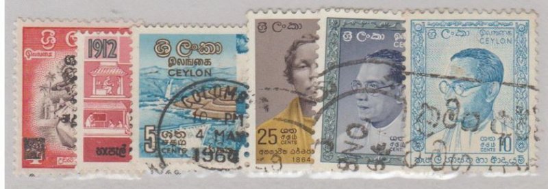 Ceylon - Sri Lanka Scott #368-373 Stamp - Used Set