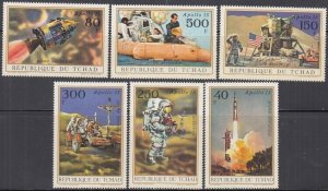 CHAD Sc# C95-100 CPL MNH SET of 6 for APOLLO 15 MOON LANDING