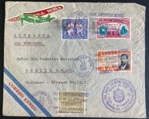 1935 San Antonio Guatemala Airmail Cover To Berlin Germany Via New York PAA