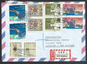 GERMANY 1991 Registered airmail cover to New Zealand.......................11856