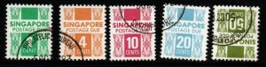 SINGAPORE SGD16a/20a 1981 POSTAGE DUES PERF 12X11½ USED