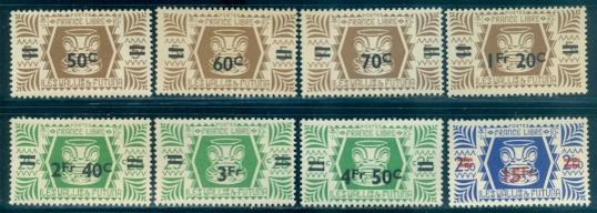 Wallis & Fortuna #141-148  Mint  Scott $8.40