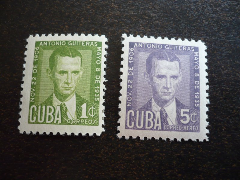 Stamps - Cuba - Scott# 466-468,C47-C49 - Mint Hinged Set of 6 Stamps