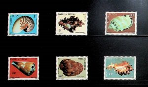 WALLIS & FUTUNA ISL. Sc 320-25 NH ISSUE OF 1985 - SEA SHELLS - (AS24)