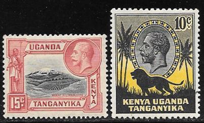 Kenya-Uganda-Tanganyika 48 - 49 mint; vlh 2017 SCV $11.50