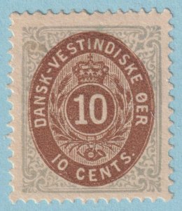 DANISH WEST INDIES 10  MINT HINGE REMNANT OG * NO FAULTS VERY FINE! - SGR