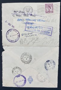 1954 London England Returned To Sender Cover To Middle East Land Forces