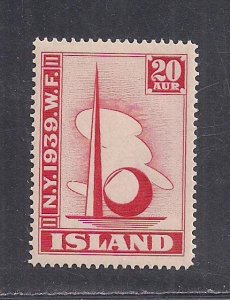ICELAND SC# 213    VF/MOG  1939